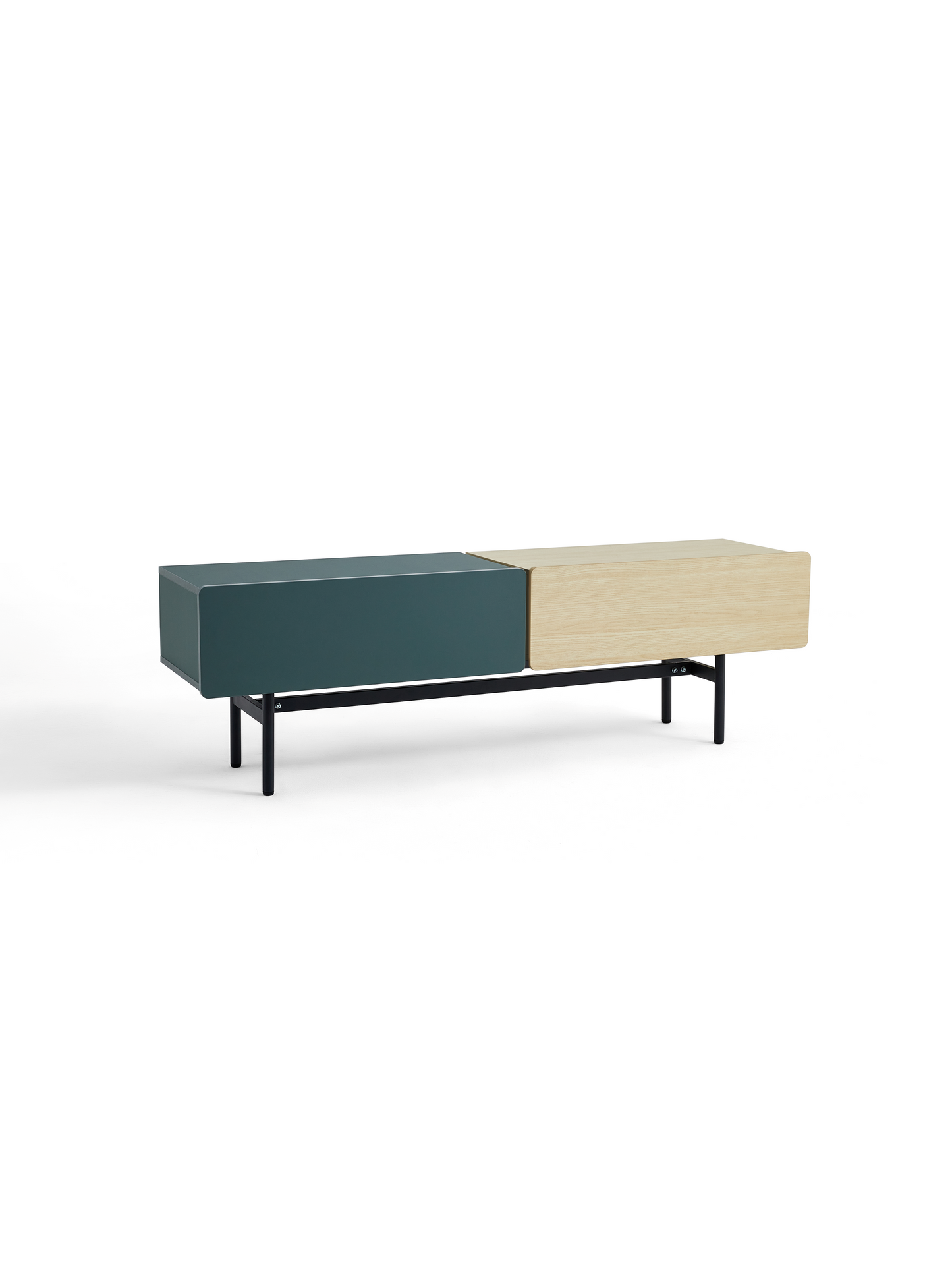 DuoFlat - Sideboard Storage unit - Moss Green / Oak