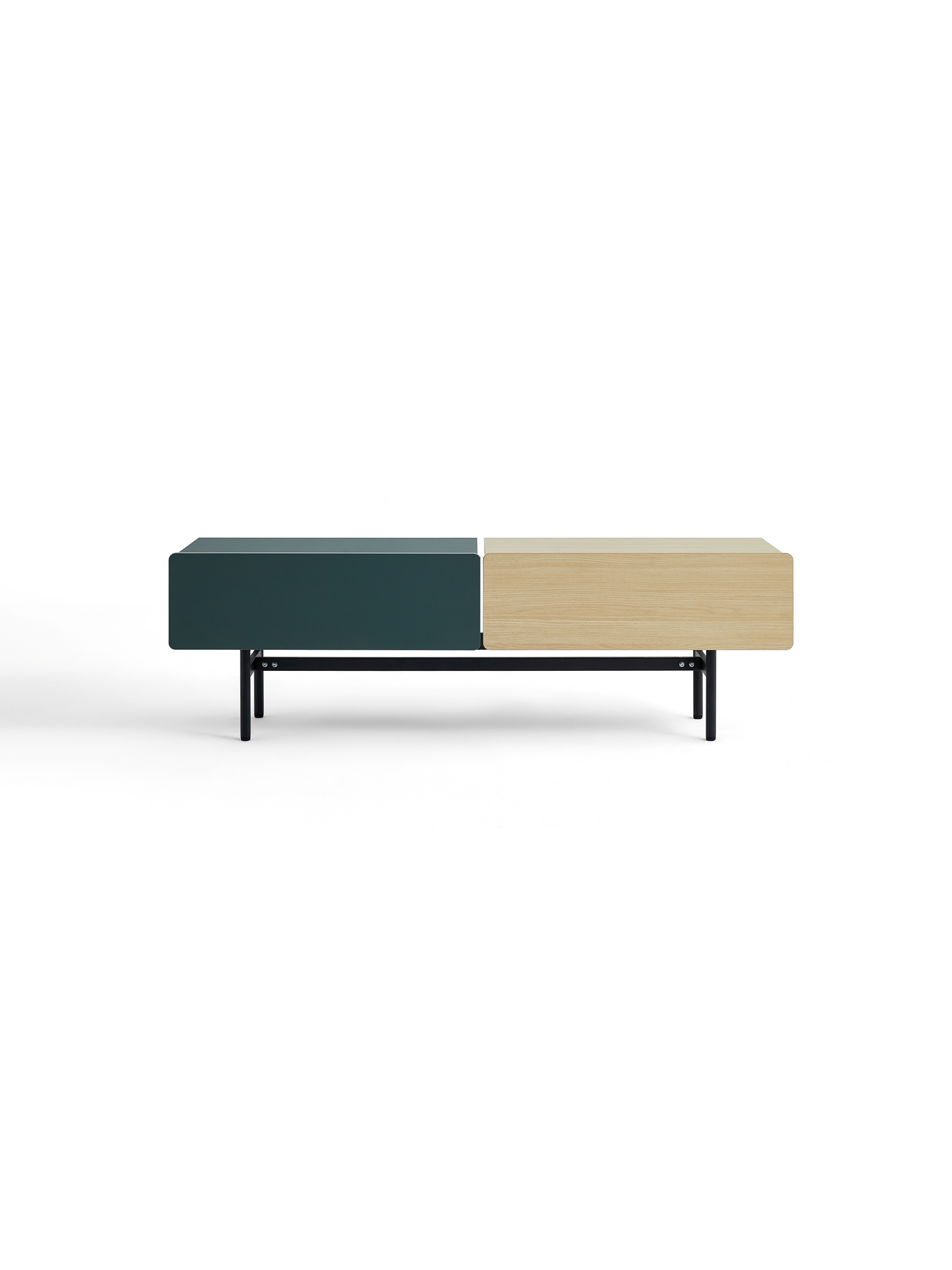 DuoFlat - Sideboard Storage unit - Moss Green / Oak