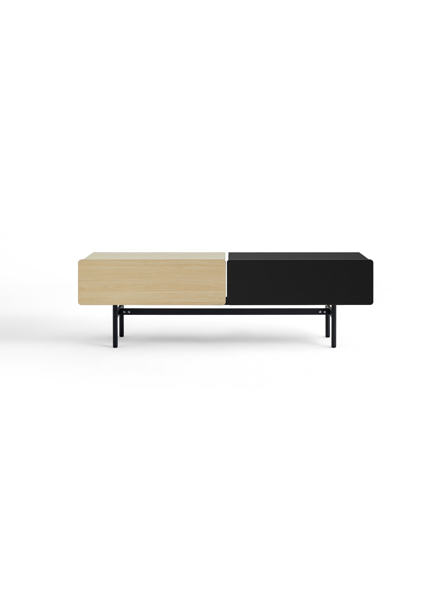 DuoFlat - Sideboard Storage unit - Onyx Black / Oak