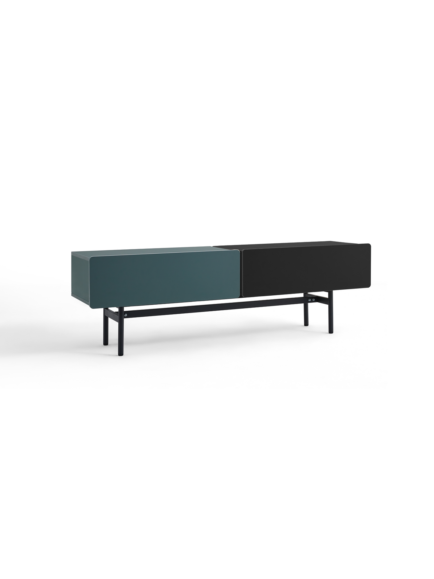 DuoFlat - Sideboard Storage unit - Moss Green / Onyx Black