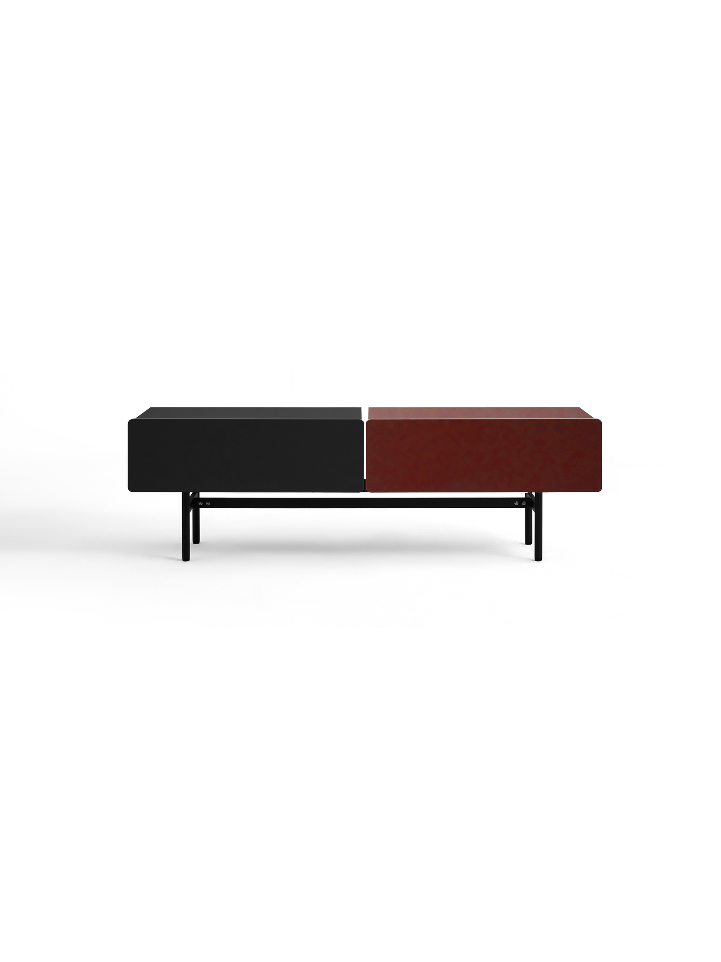 DuoFlat - Sideboard Storage unit - Wine Red / Onyx Black