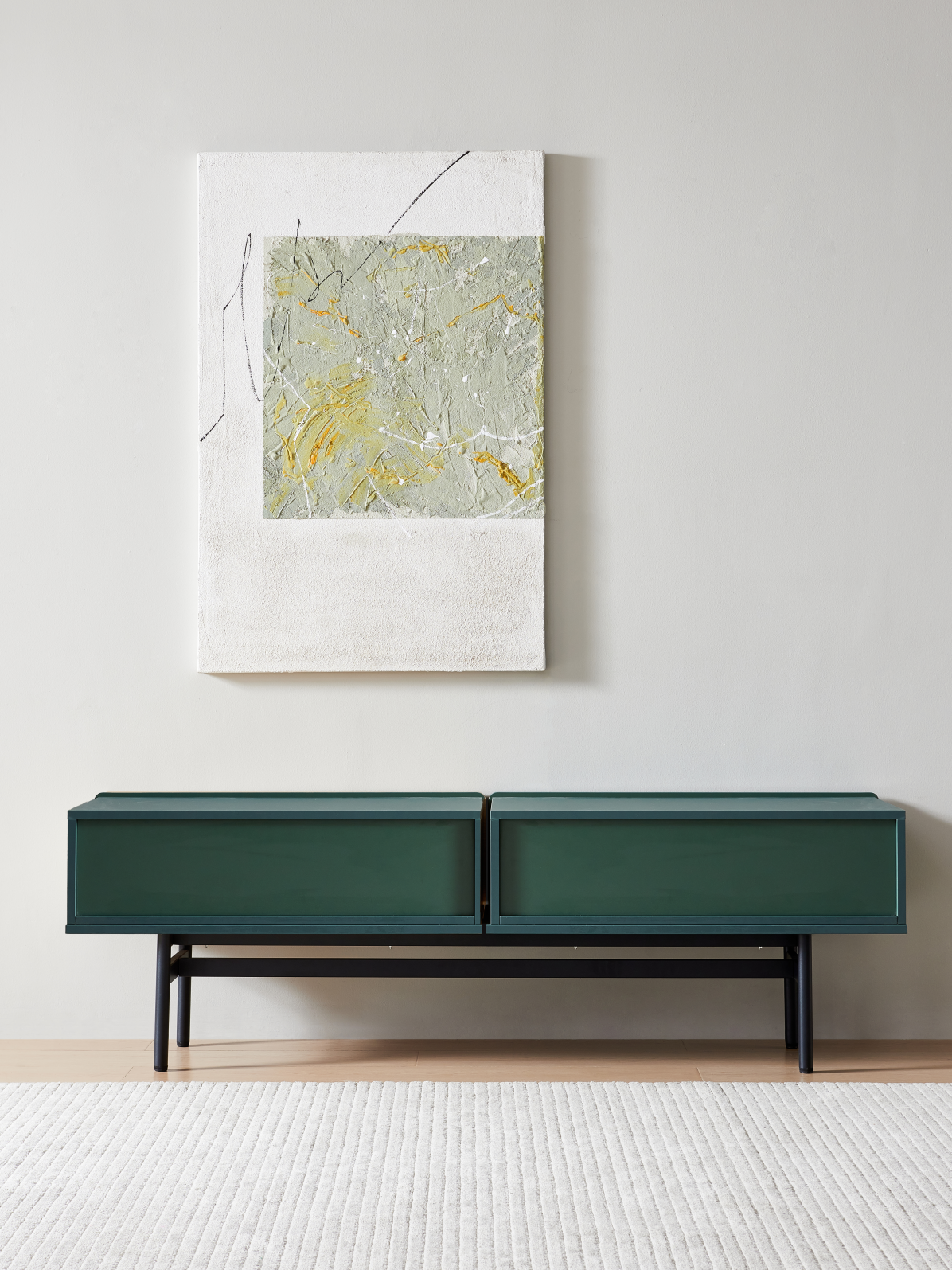DuoFlat - Sideboard Storage unit - Moss Green