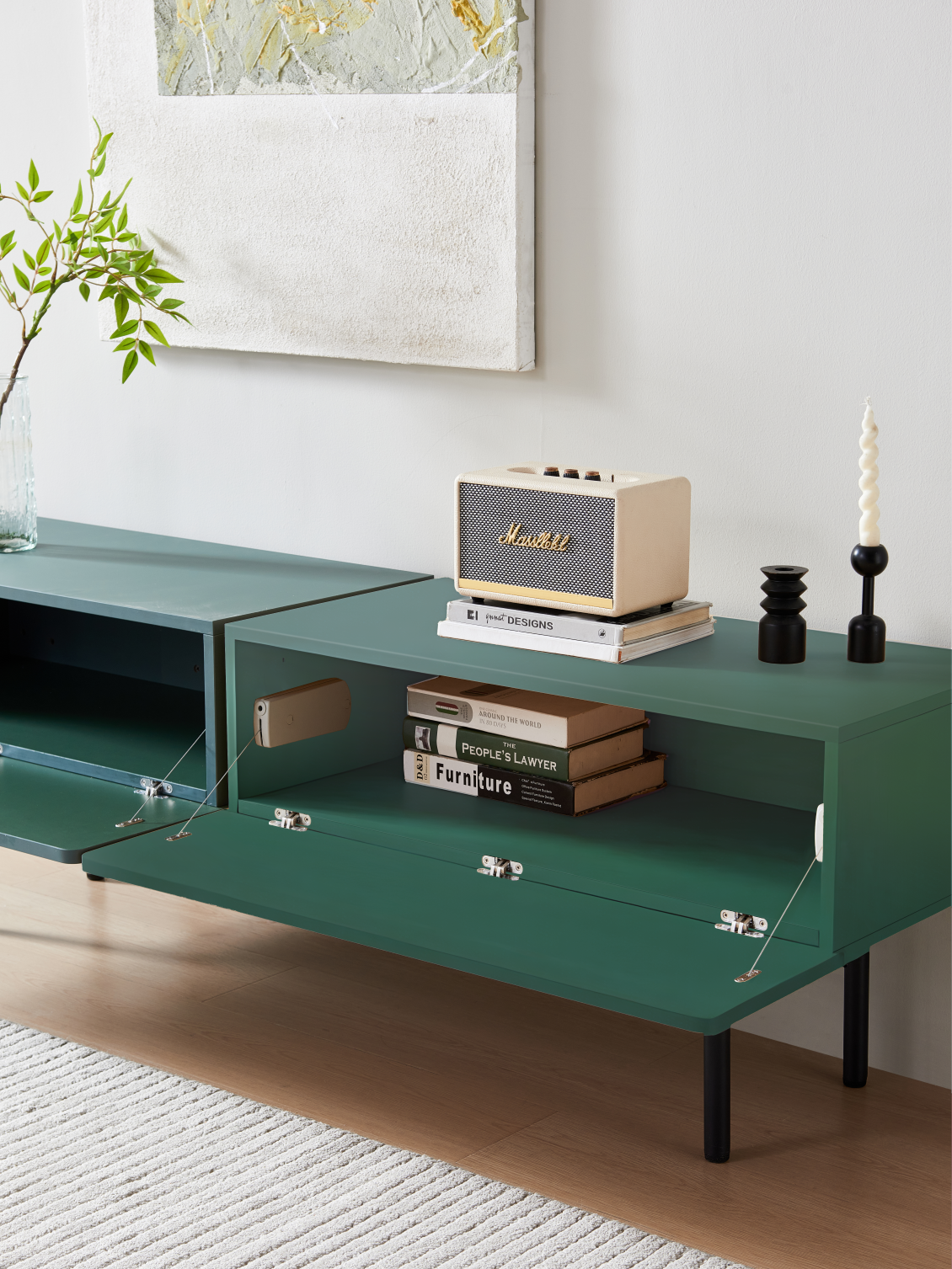 DuoFlat - Sideboard Storage unit - Moss Green
