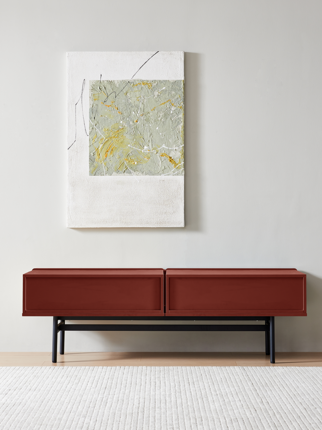 DuoFlat - Sideboard Storage unit - Wine Red