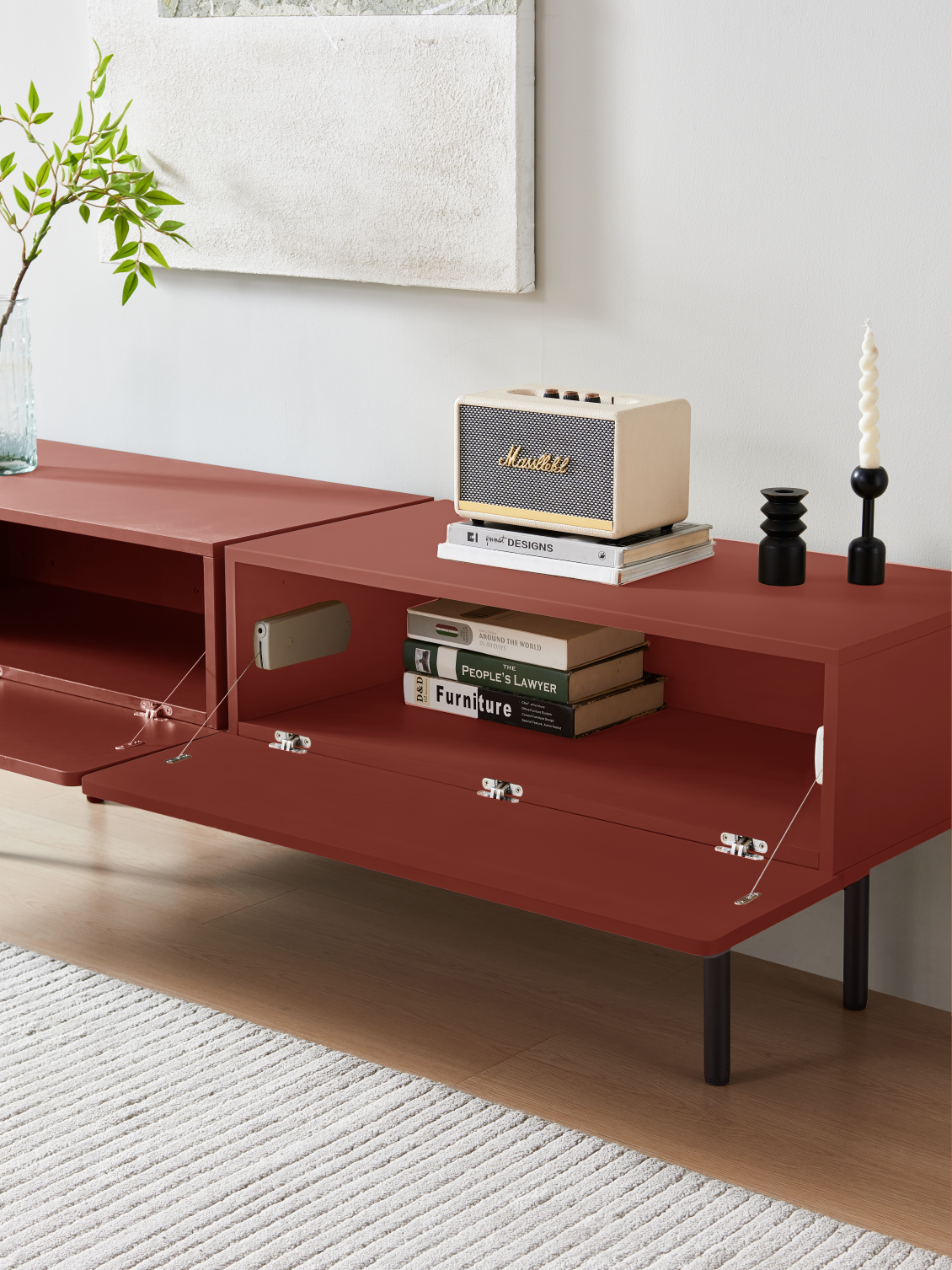 DuoFlat - Sideboard Storage unit - Wine Red