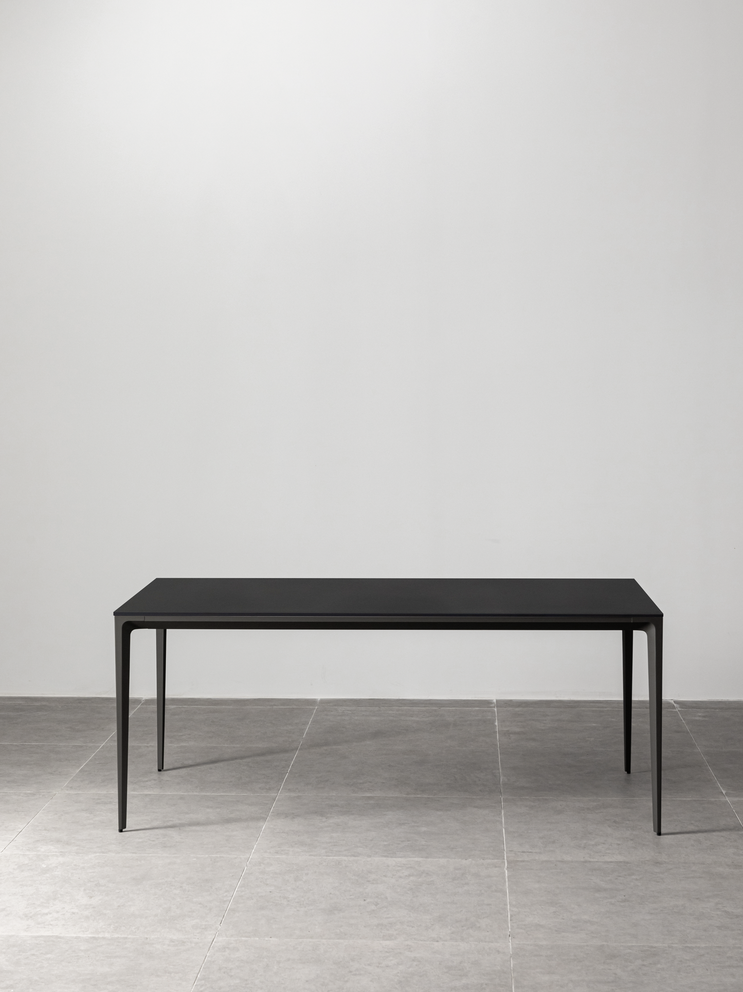 Innovation S - Minimalist Premium Porcelain Dining Table - Black / Iron Grey