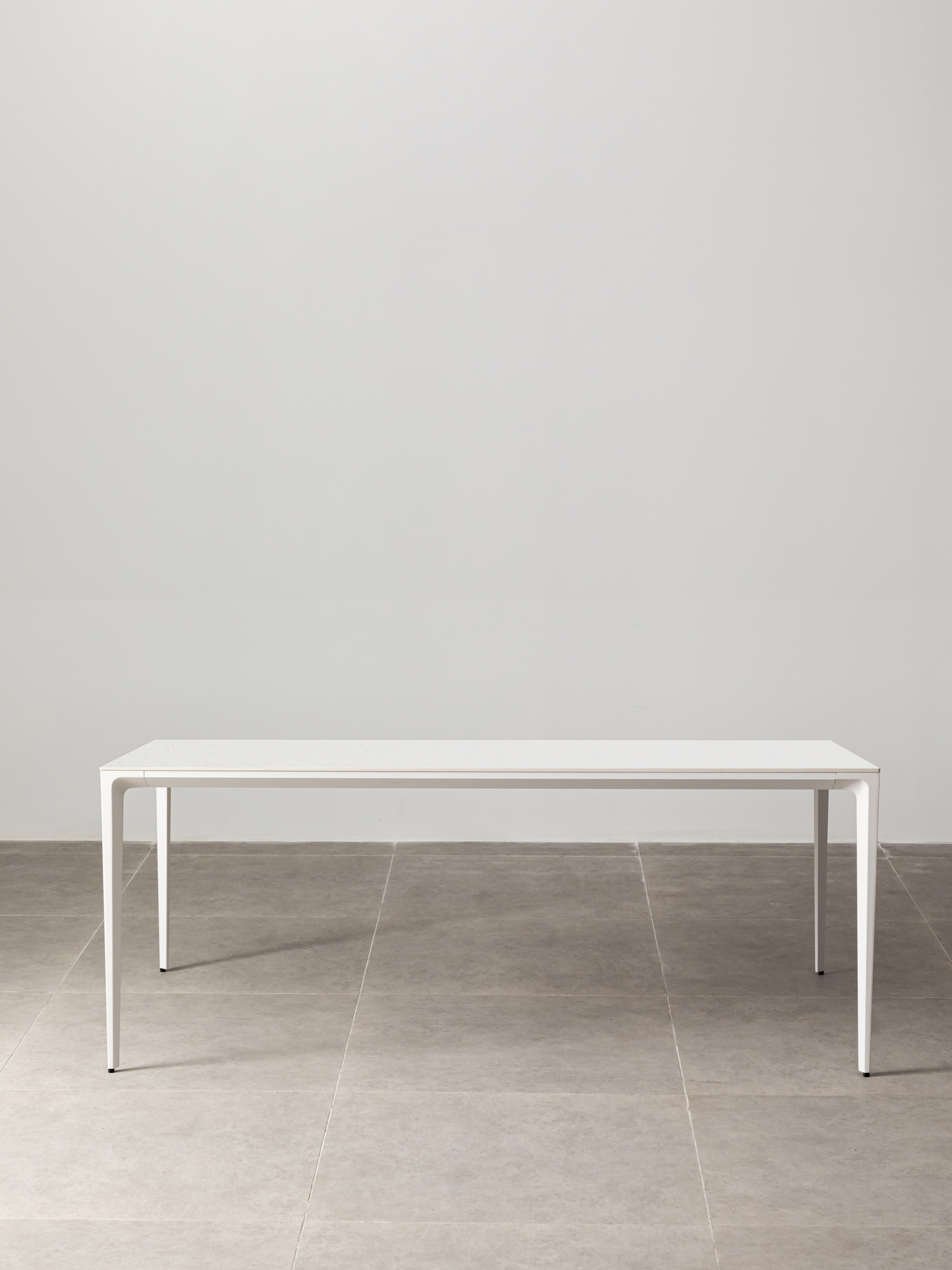 Innovation S - Minimalist Premium Porcelain Console Table / Study Desk - White / White frame