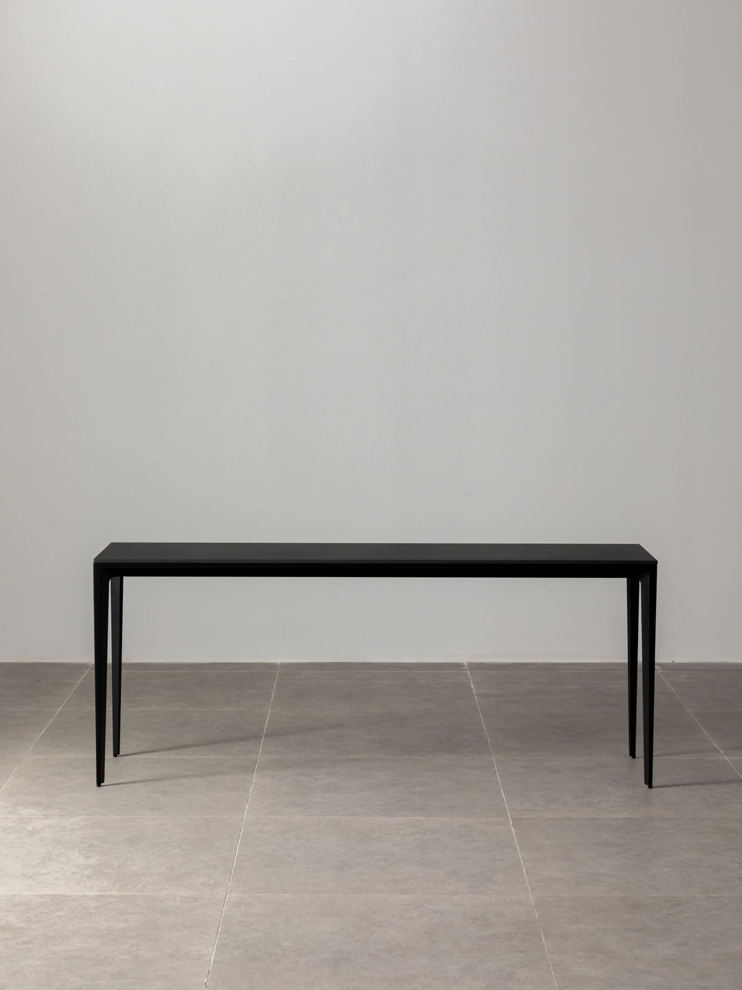 Innovation S - Minimalist Premium Porcelain Console Table / Study Desk - Black / Black frame