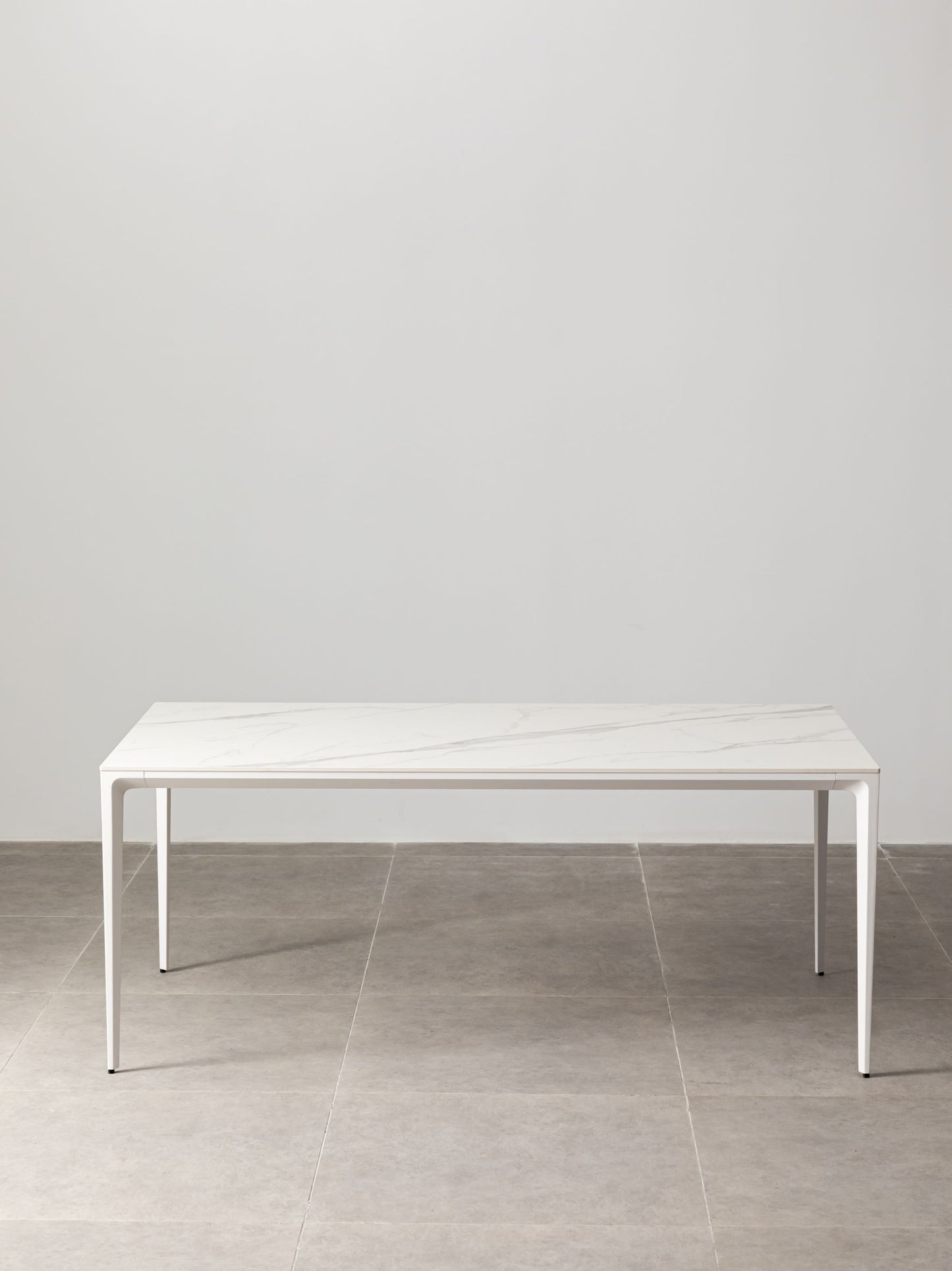 Innovation S - Minimalist Premium Porcelain Dining Table - Calacatta / White